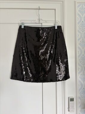 NWT J. Crew Black Sequin Mini Skirt - Women's Sparkle Skirt